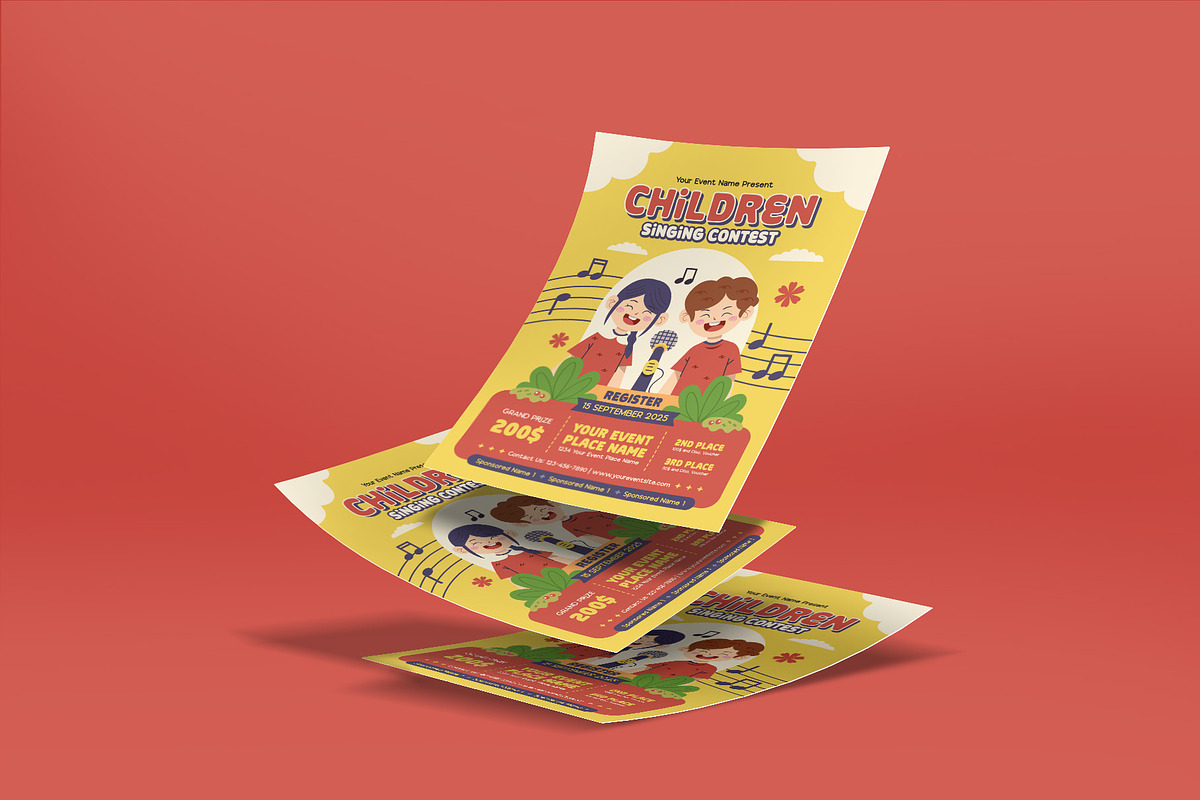 Children Singing Contest Flyer, a Flyer Template by Huge Dream Studio (Photo 3 of 5)