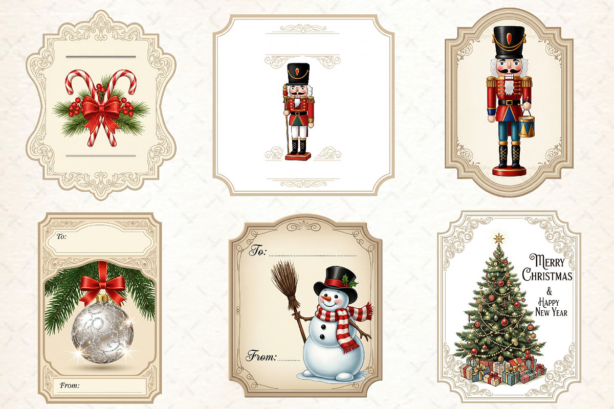 Christmas Labels Printable, an Illustration by Libby Wishes (Photo 3 of 7)