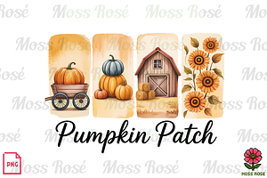 Pumpkin Patch Fall Clipart, a Graphic by Moss Rose