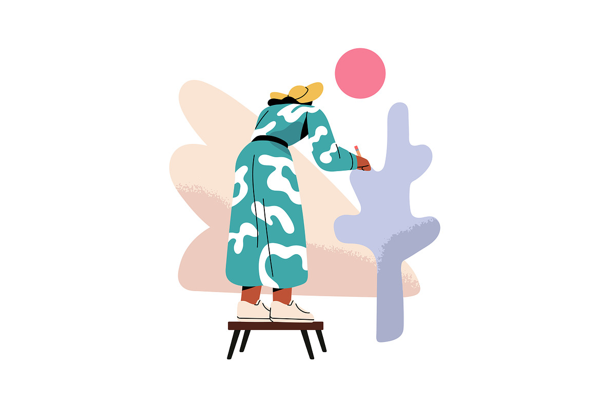 People painting graffiti on wall set, a Person Illustration by PaperTrident (Photo 7 of 7)