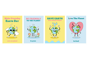 Earth planet character posters, an Object Illustration by Valerie Bodnar