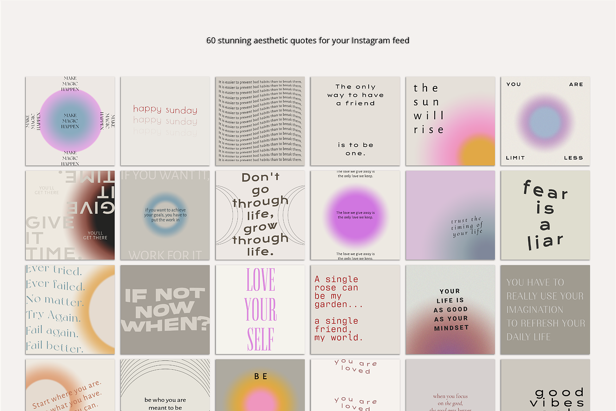 120 Aesthetic Instagram Quotes, a Social Media Template by TheFisherCreative (Photo 10 of 15)