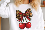 Cherry Leopard Coquette Bow Png, an Illustration by Libby Wishes (Thumbnail 5 of 8)