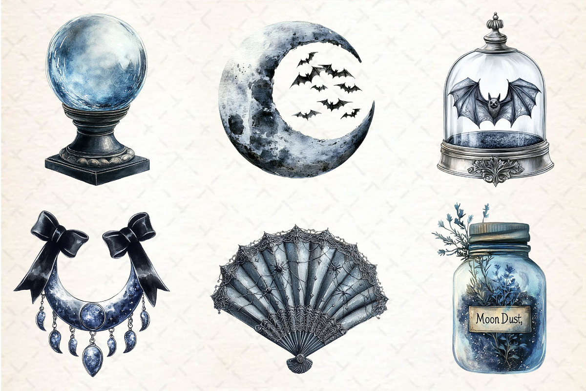 Dark halloween Sublimation Clipart, an Illustration by Dream Creation (Photo 2 of 7)
