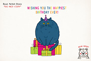 Cat and Animals Funny Birthday PNG, a Graphic by GlitterCraft (Thumbnail 61 of 101)