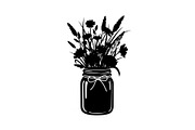 Wildflower Mason Jar SVG Bundle, an Illustration by Designs_River (Thumbnail 15 of 31)