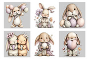 Whimsical Easter Bunny Clipart, an Illustration by Black Bird Studio (Thumbnail 5 of 5)