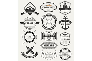 Vintage Insignias / Logotypes Set. V