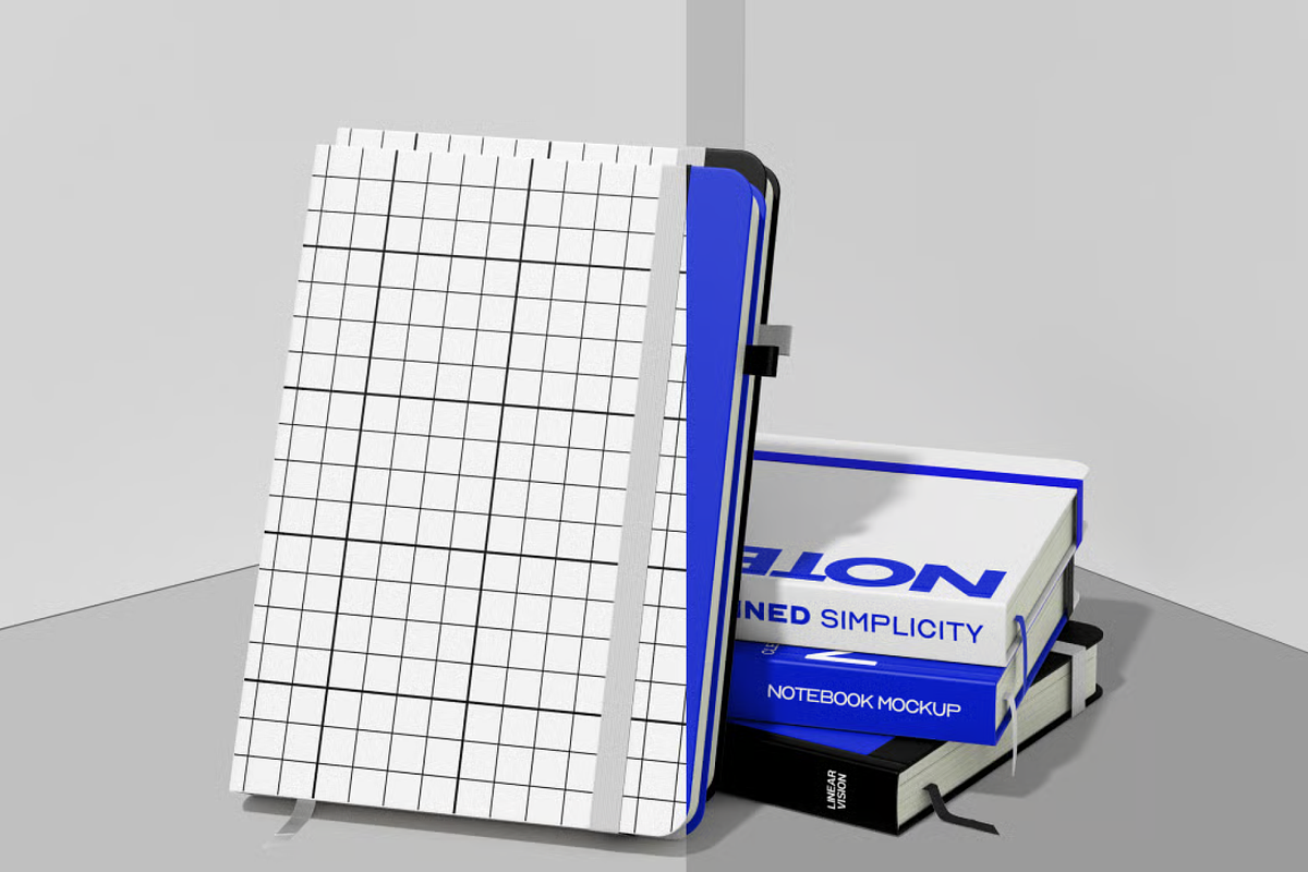 Hardcover Notebook Mockup, a Cups & Container Mockup by graphicsauce (Photo 3 of 3)