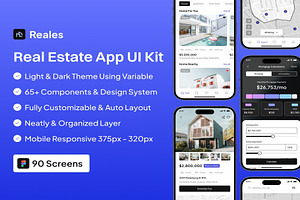 Real Estate App UI Kit, an UI Kit Template by Creative Perspective