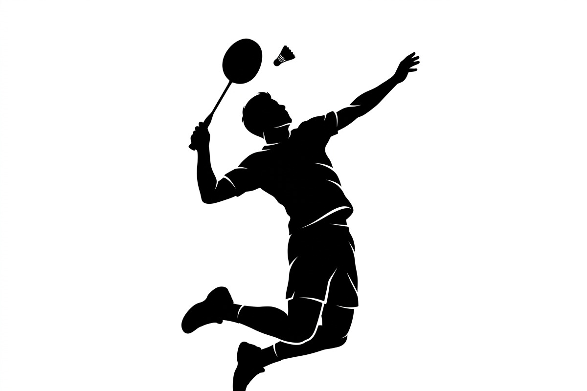 60 Badminton Player Smash Silhouette, a Person Illustration by Amazin_art (Photo 16 of 26)