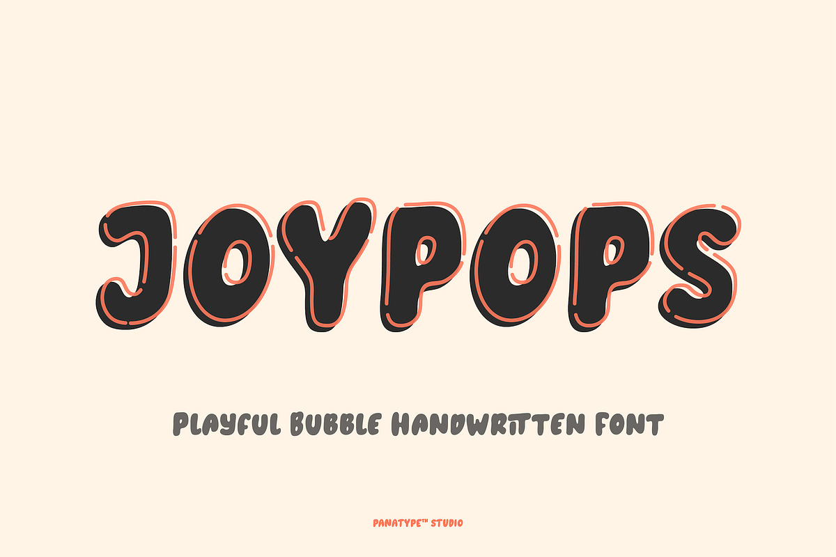 Joypops - Handwritten Bubble Font, a Handwritten Font by Panatype™ Studio (Photo 1 of 9)