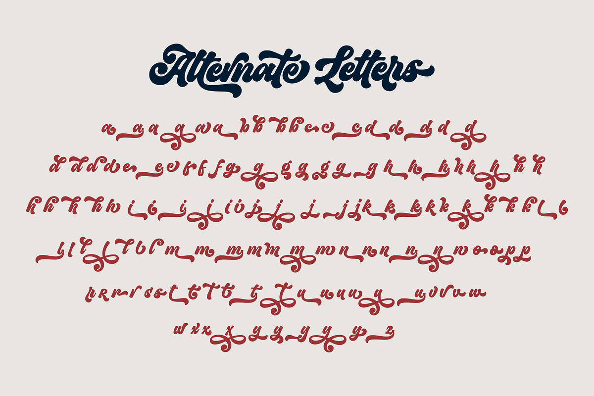 Midstar - Vintage Retro Font, a Script Font by Subectype Studio (Photo 7 of 9)