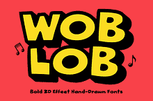 Woblob - Bold Hand Drawn Fonts