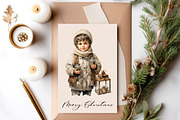 Boy with deer, Christmas watercolour, a Person Illustration by Hello My Print (Thumbnail 6 of 9)