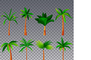 Palm tree or coconut palm set, an Object Illustration by GenziWorkshop (Thumbnail 2 of 2)