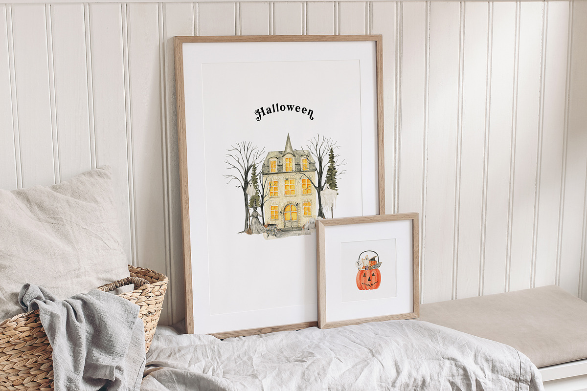Cozy Halloween watercolor collection, a Seasonal Illustration by LiChu Art (Photo 18 of 28)