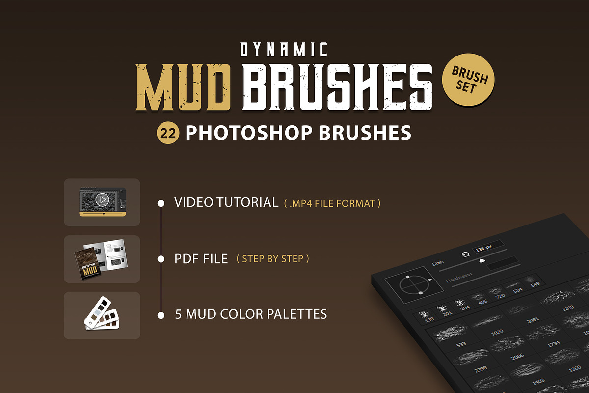 Mud Photoshop Brushes, a Brush Add-On by Mohamed Saber (Photo 5 of 5)