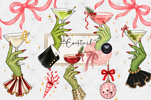 Christmas Cocktail Clipart
