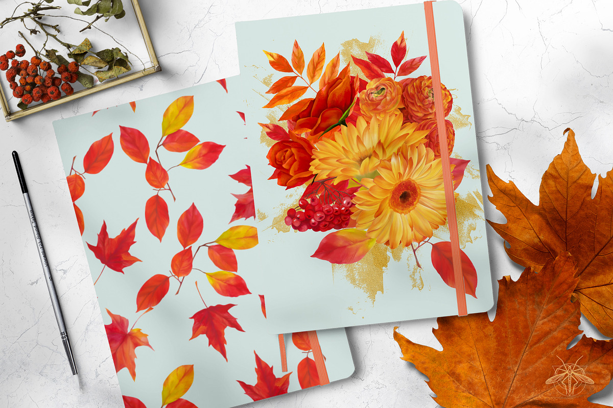 Golden | Watercolor Autumn set, a Decorative Illustration by Tanya Vollar (Photo 12 of 14)