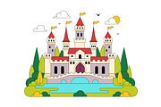 10 Castle Vector Illustration, a Decorative Illustration by denayunebgt (Thumbnail 4 of 4)