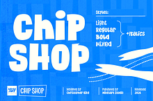 Chip Shop A Straight Cut Poster Font