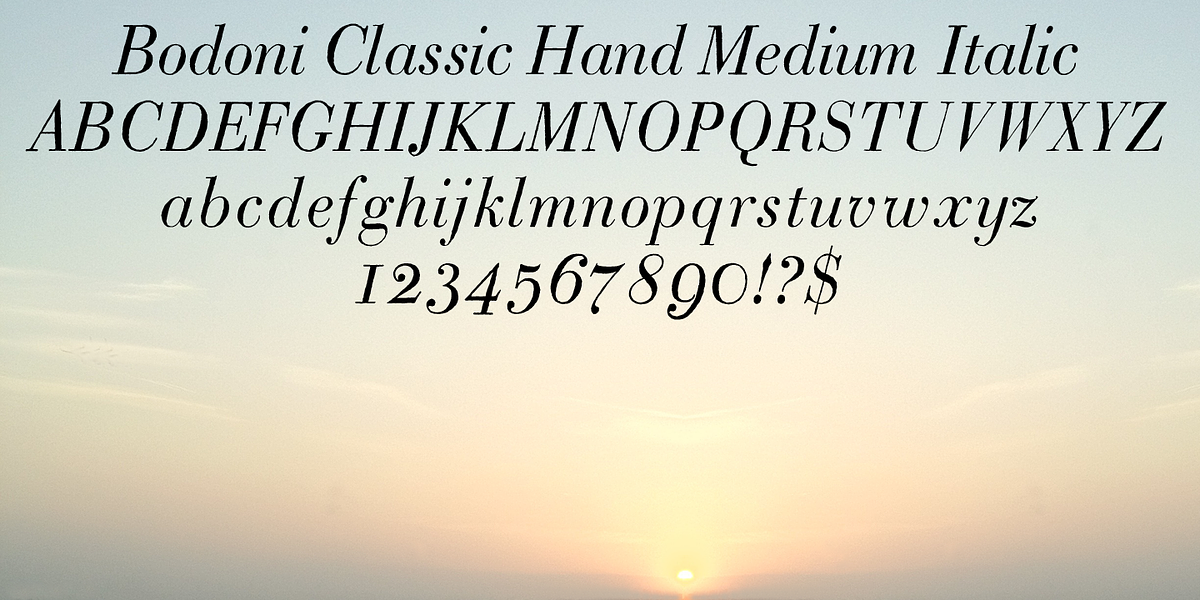 Bodoni Classic Hand, a Handwritten Font by Wiescher-Design (Photo 3 of 5)