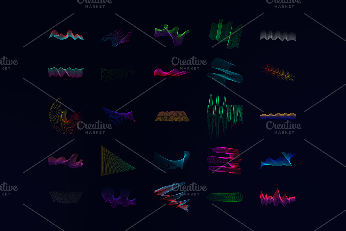 Wire Lines Pack 50 Vectors + More, a Texture Graphic by themelaunch (Photo 3 of 5)