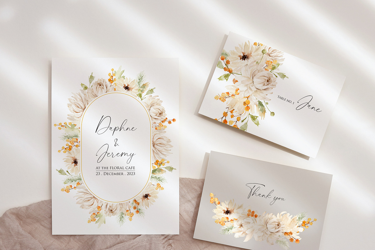 Watercolor flower - Dry Yellow, an Illustration by Beigetime (Photo 2 of 9)