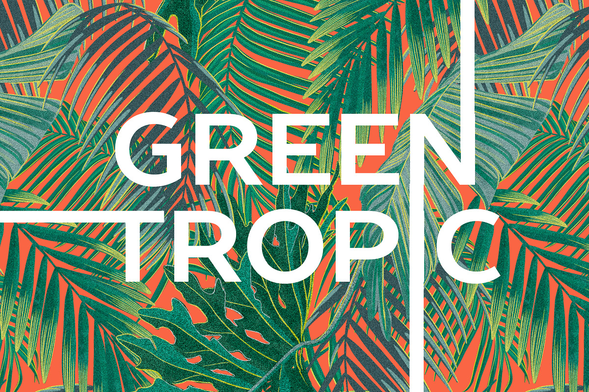 GREEN TROPIC seamless patterns, a Pattern Graphic by ANAKOTO (Photo 1 of 14)