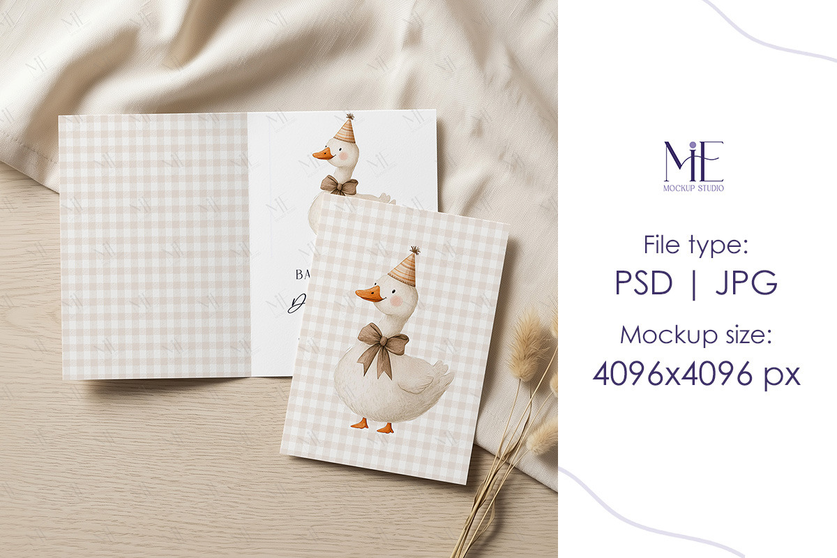 Folded Card Mockup Program Booklet, an Advertising Mockup by Mie Mockup Studio (Photo 5 of 7)