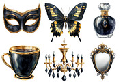 Black & Gold Luxury Clipart, an Illustration by Designworld (Thumbnail 5 of 9)