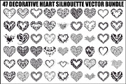 Decorative Heart Silhouette Bundle, an Illustration by Designs_River (Thumbnail 1 of 45)