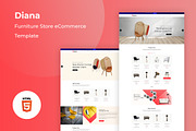Furniture Store eCommerce Template, a Bootstrap Template by HasThemes (Thumbnail 1 of 3)