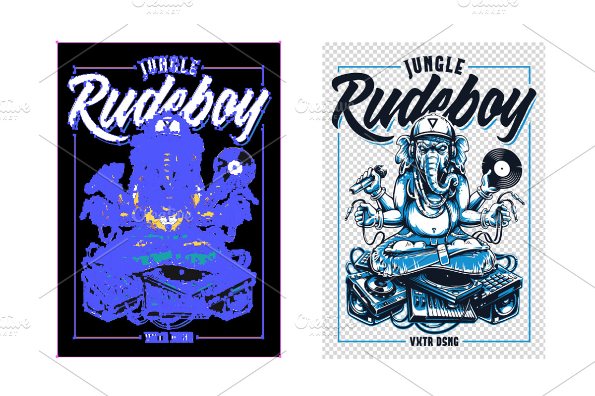 Jungle Rude Boy | Vector Art, a Decorative Illustration by Vecster (Photo 11 of 11)