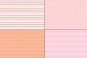 Pink & Orange Plaids &Stripes