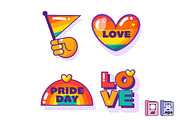 Colorful LGBTQ Label Set, an Object Graphic by MISS CHATZ (Thumbnail 2 of 3)