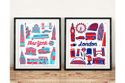 Travel Poster Big Bundle Vector Art, an Object Graphic by MEDZ (Thumbnail 9 of 10)