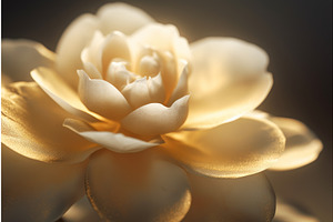 Gold Camellia Flower Softlight