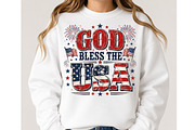 Coquette Striped God Bless the USA, a Seasonal Illustration by DreamCafeArt (Thumbnail 2 of 6)