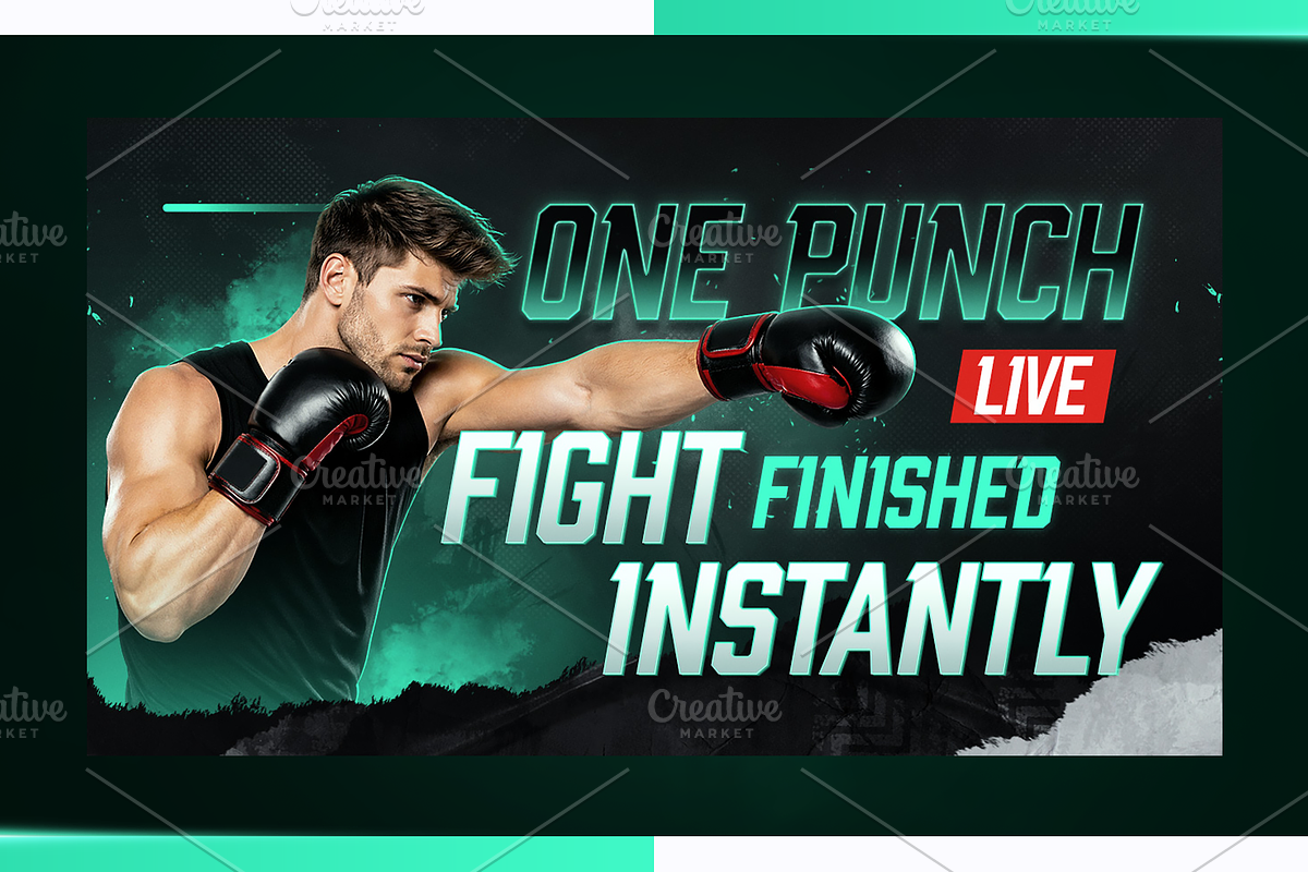 Boxing YouTube Thumbnail Pack, a Social Media Template by OnurDemircan (Photo 5 of 6)