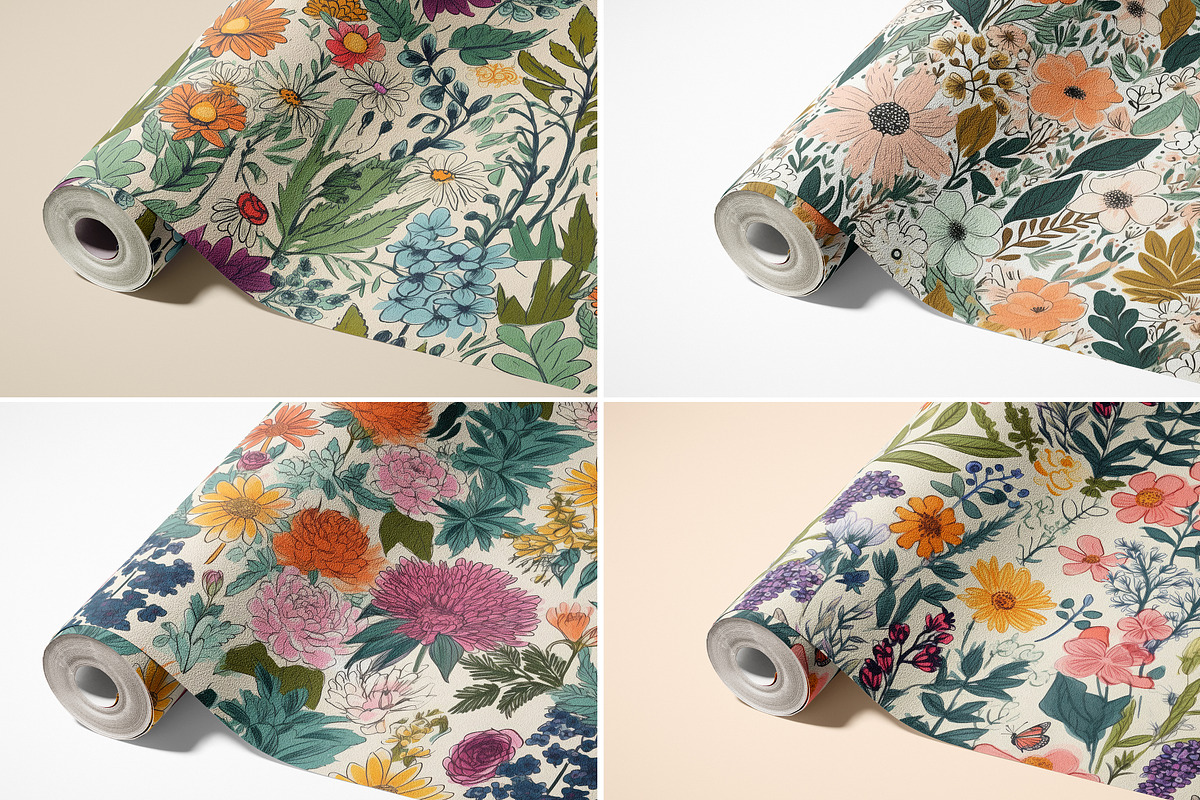 Summer Floral Seamless Patterns, a Pattern Graphic by Ninterints (Photo 13 of 14)