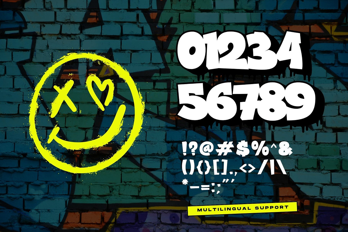 Graffiti Dripes - Graffiti Font, a Handwritten Font by Nirmana Visual (Photo 5 of 5)