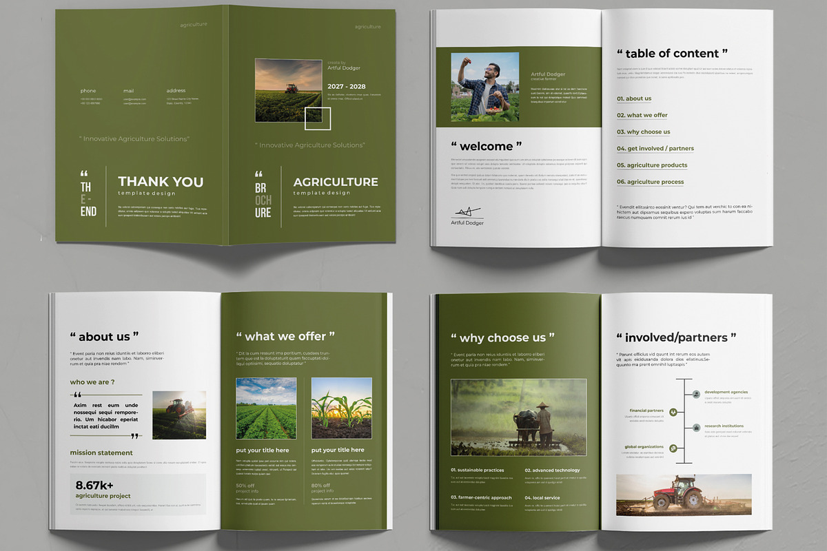 Agriculture Brochure Template Design, a Brochure Template by MightyDesign (Photo 2 of 6)