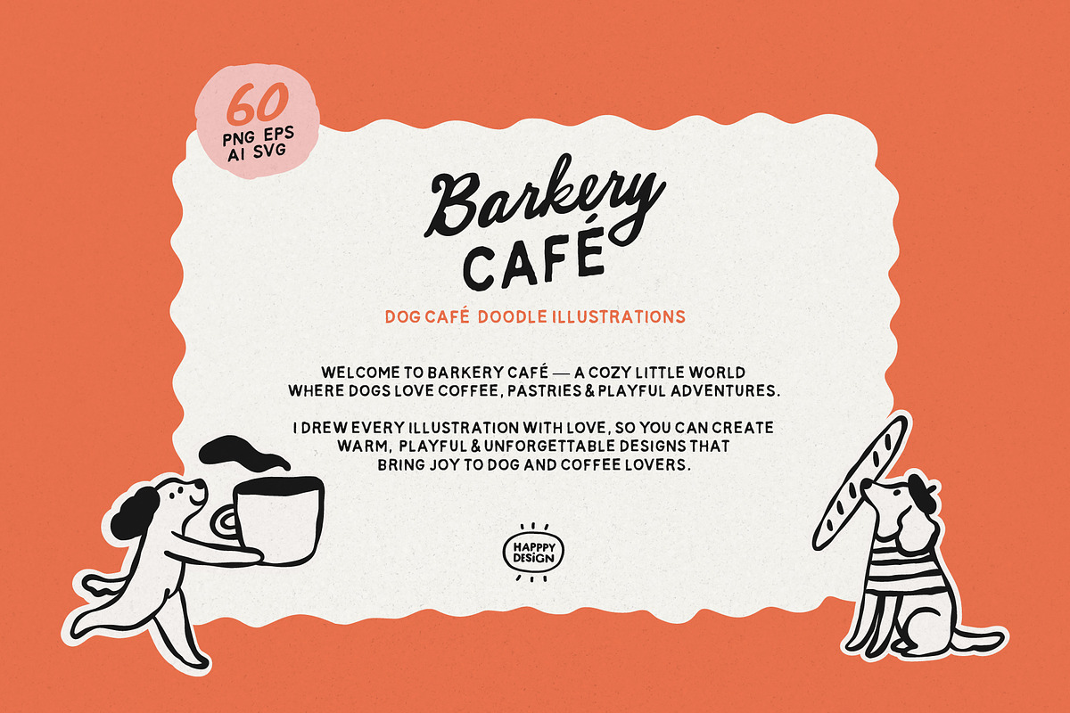 Dog & Coffee Clipart Cafe, an Animal Illustration by happpydesign (Photo 2 of 11)