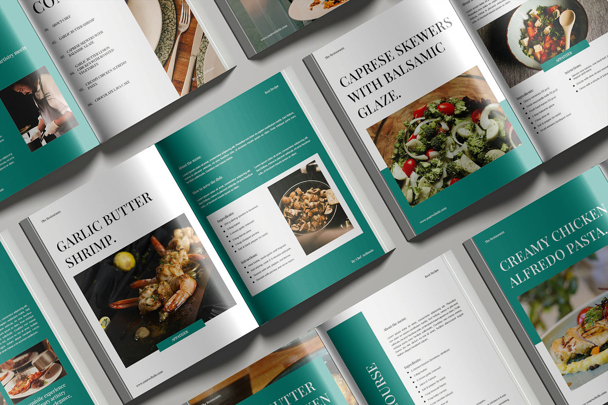 Recipe Cookbook Template, a Magazine Template by Haps Space (Photo 7 of 8)