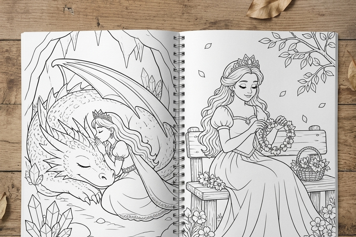 Magical Princess Coloring Book Vol43, a Person Illustration by ikarifq shop (Photo 7 of 7)