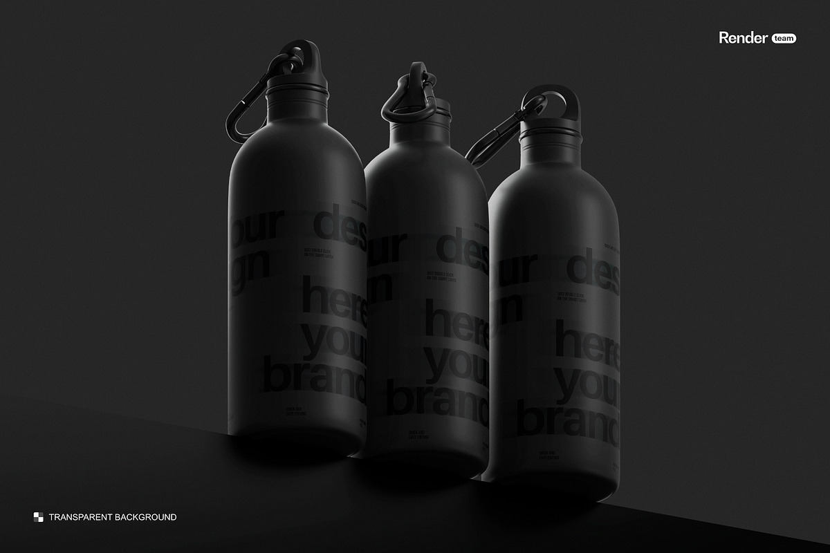 Sport Water Bottle Mockup Set, a Packaging Mockup by Renderteam (Photo 9 of 12)