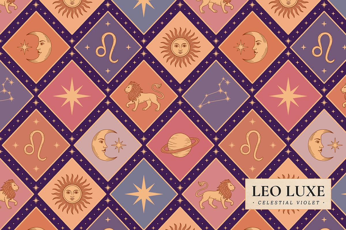 Leo Luxe - Pattern and Illustrations, a Pattern Graphic by Dina Mae (Photo 4 of 11)