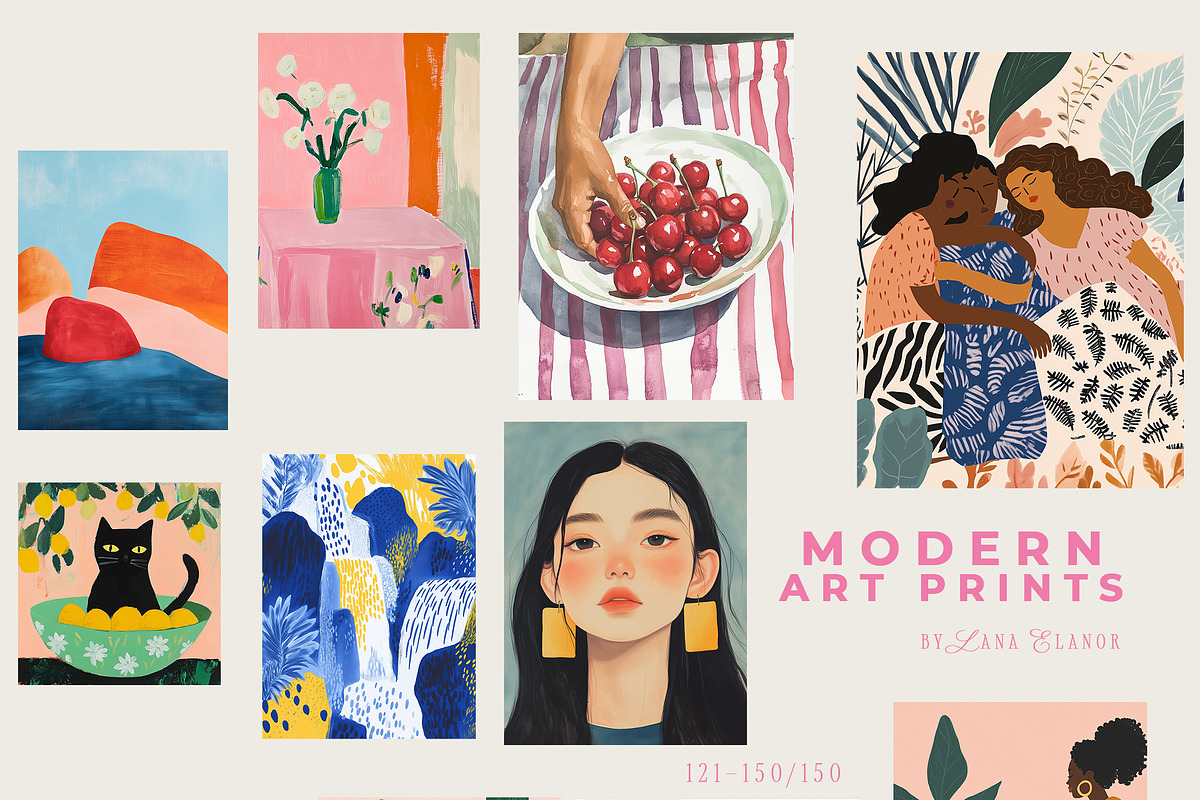 MODERN ART PRINTS GALLERY, a Background Graphic by Lana Elanor (Photo 12 of 12)